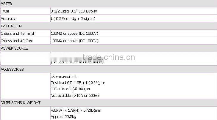 single output, 700W, 35v, 20A, linear DC power supply GPR-3520HD