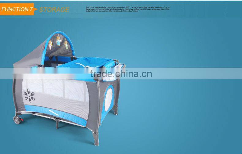 Lignt weight good quality baby playpen bed price, Eco-friendly material baby playard