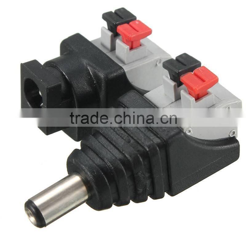 5.5*2.1 5.5*2.5 male DC connector / DC Plug /DC adapter terminal block with push-button