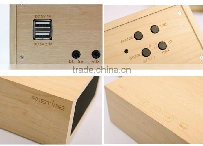 CSR V4.0 wood wooden Bluetooth speaker with NFC speakers bluetooth for hotel bedroom