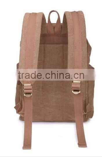 Functional Lovely Men's Travel Backpack Bag Canvas Leather bags