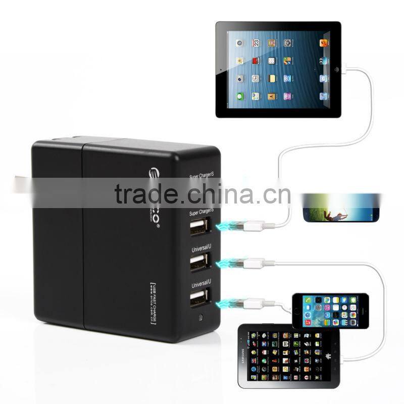 multifunction fast 5V 2A 4 ports portable travel wall usb charger