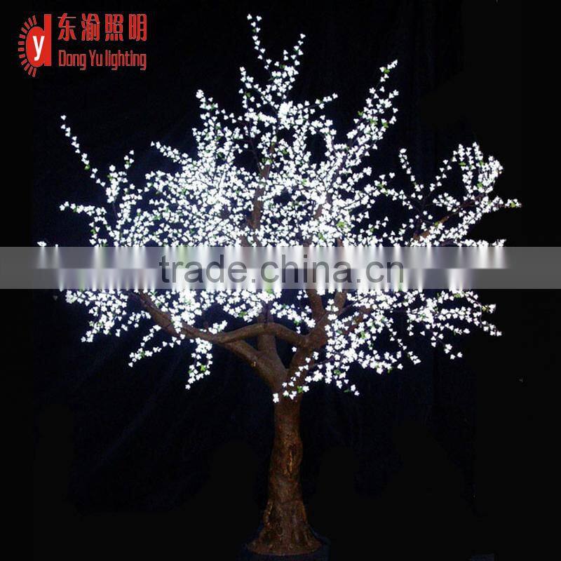 outdoor decoration high artificial natural trunk coating branch white light cherry blossom light christmas tree