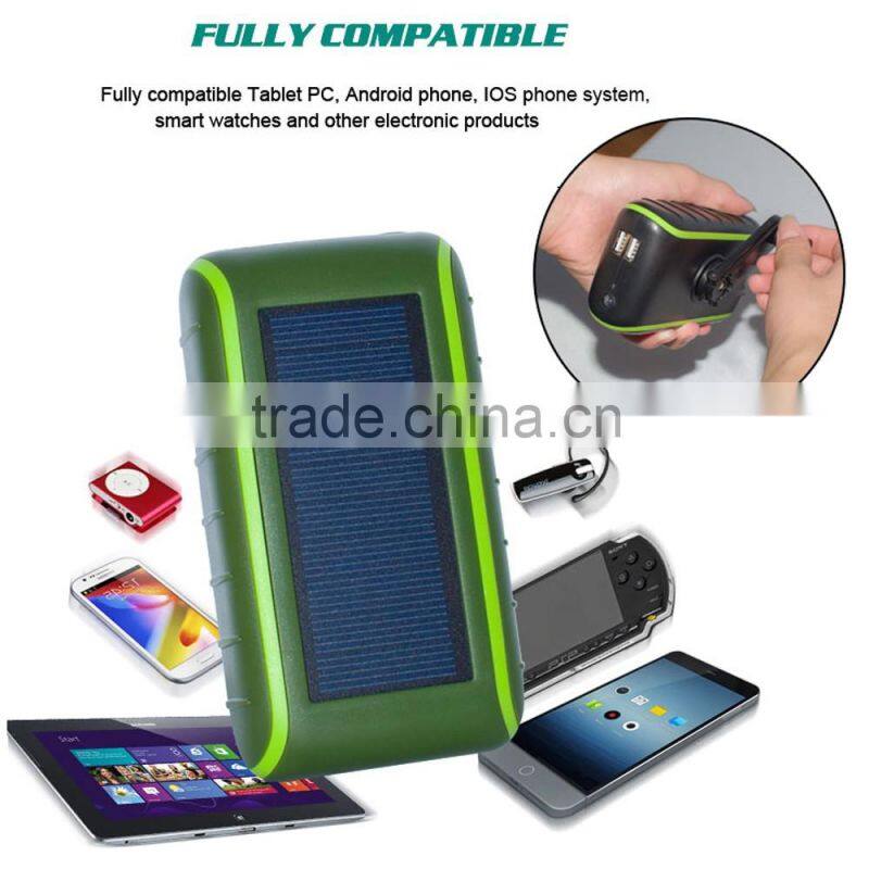 Outdoor emergency free energy power bank, USB hand power dynamo torch charger