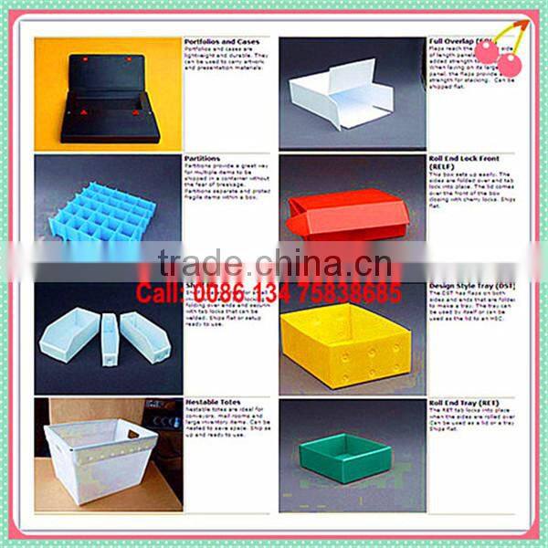 Plastic corrugated core box for fruit and vegetables