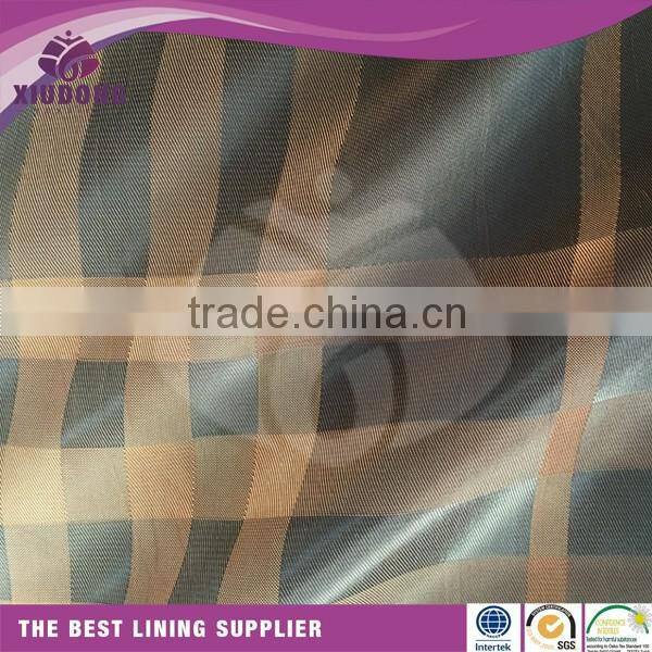 2016 lining textile high quality polyester viscose jacquard lining fabric