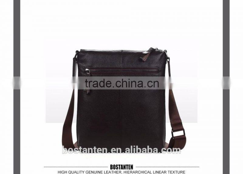real leather long strap men shoulder messenger bag laptop bags