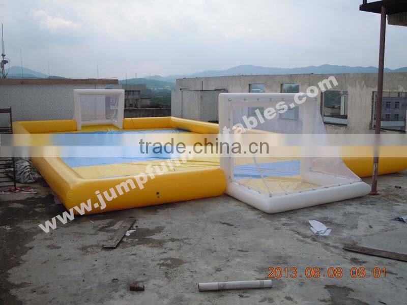 EN71 Human Soap Football custom size Jumpfun Inflatable water soccer picth/Football soap field for sale