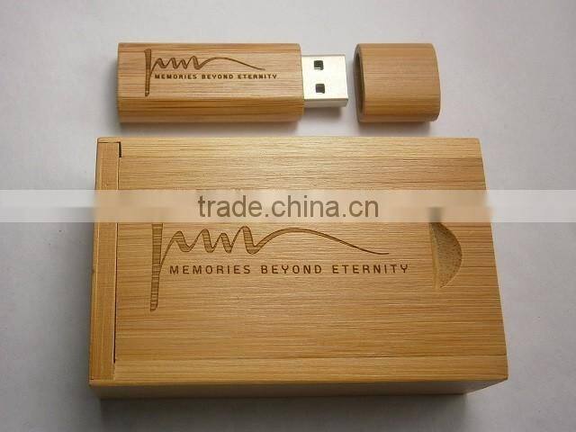 Customized Box and Wood USB Flash Drive 1GB 2GB 4GB 8GB 16GB 32GB from SZ factory