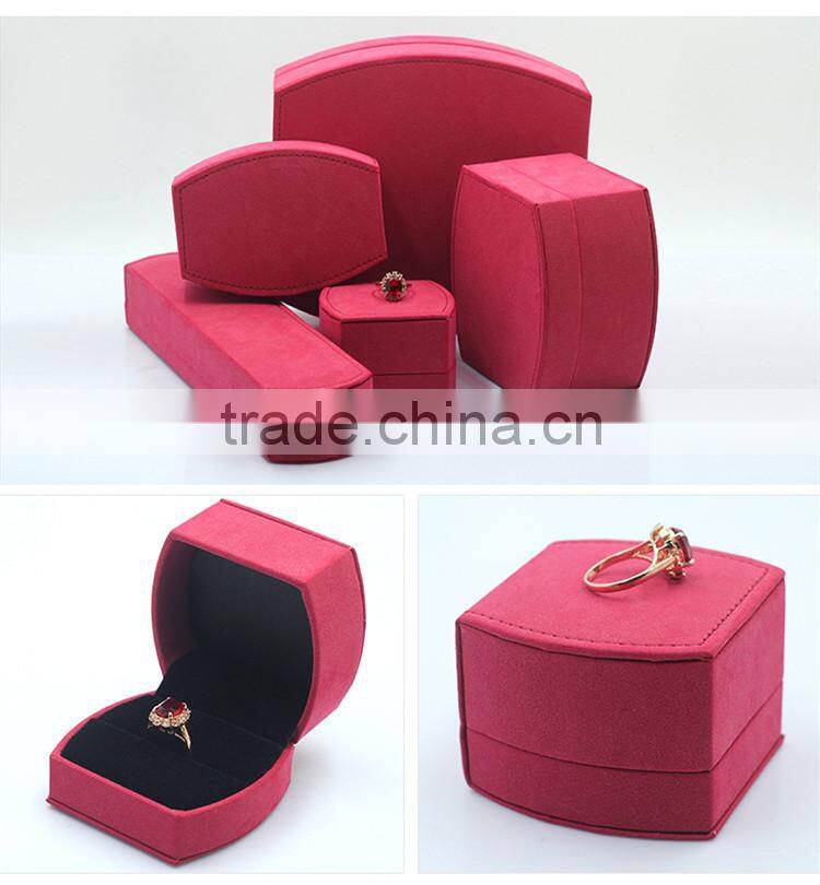 High quality PU Sewing jewelry boxes leatherette Ring box