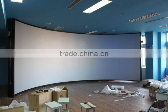 2016 curved screen fixed frame projector screen