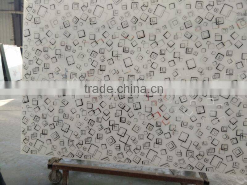 decorative wardrobe sliding door ultra clear white back painted glass