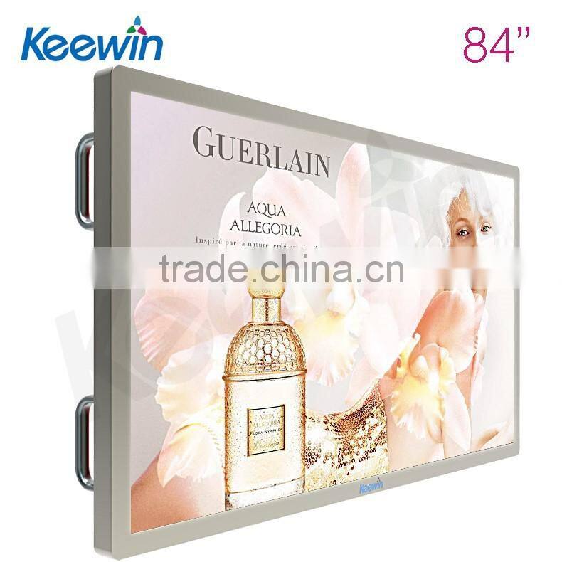 Keewin 84inch High Brightness 2500nits Digital Signage with full back cover