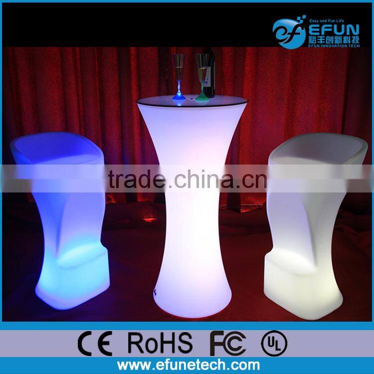 outdoor/indoor led cocktail table and chair,high top bar tables and chairs