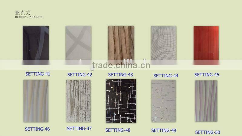 Acrylic sheet faced mdf Panel For Commercial furniture or kitchen cabinet