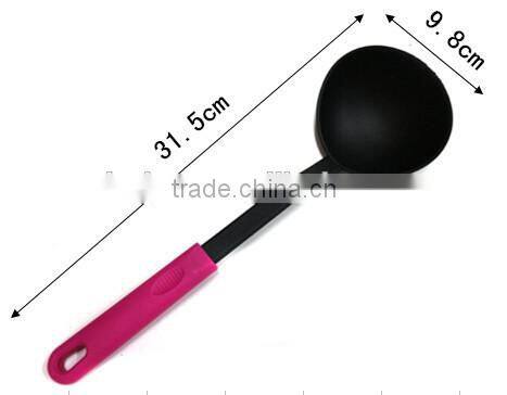 Nylon elevated kitchen tools/Household cooking ware/Nylon kitchenware/rose Eco-Friendly Nylon spoon NL38
