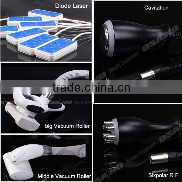 lipolaser + vacuum/4 in 1 lipolaser rf cavitation vacuum machine