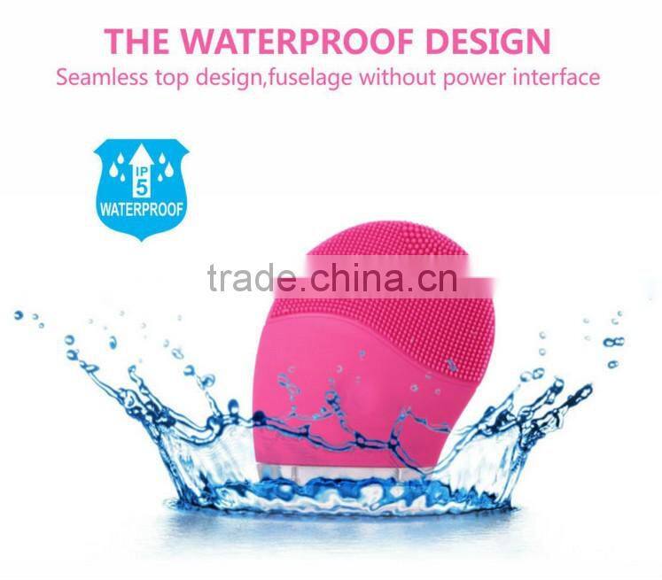 Factory Price Multi-function Colorful makeup remover and cleanser Electric Facial Cleansing Brush silicone facial brush
