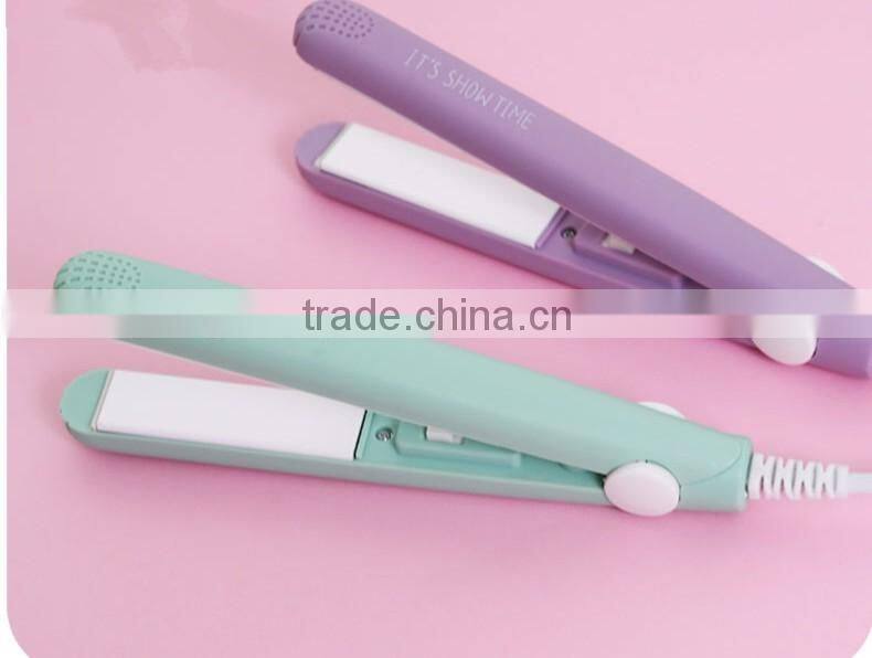 Gold supplier ceramic mini hair straightener and curler
