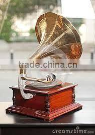 gramaphone , wooden gramaphone