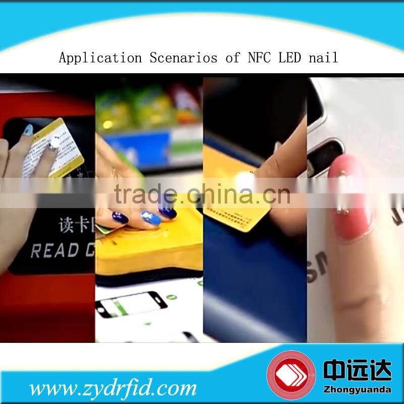 2016 hot selling NFC sticker nails with led light