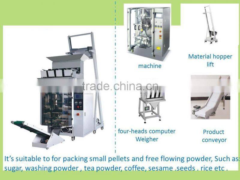 4 heads weigher seal and fill machine