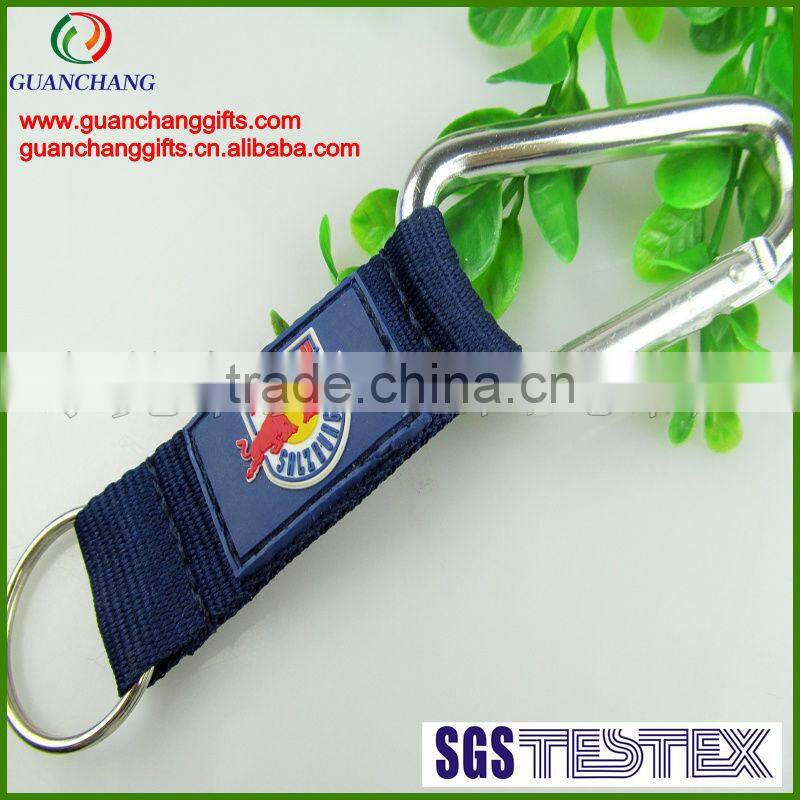 OEM short lanyards keychains with carabiner key chains and lanyards