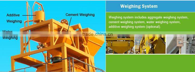 China low price ready mobile concrete batching and mixing plant price
