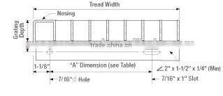 ASTM Q235 SS304 Stainless Steel Grating Steel Stair Treads