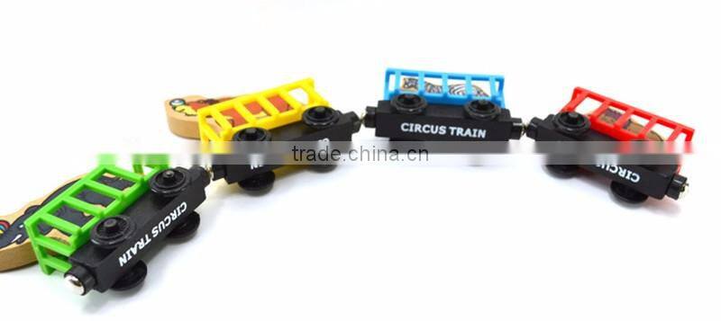 Farm animal toys wooden trains for kids