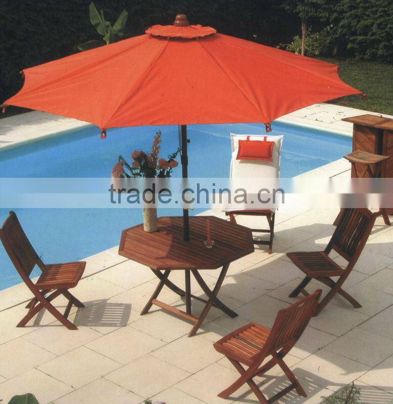 garden transparent parasol set 11613