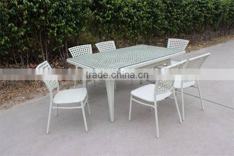 Wicker outdoor dining furniture