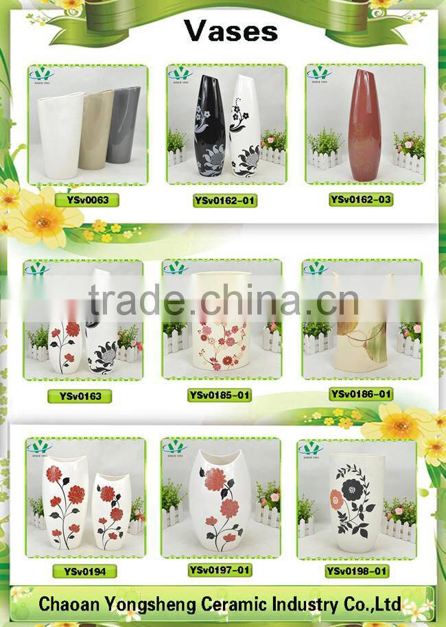 Ivory Tall Ceramic Vase Wedding Decoration