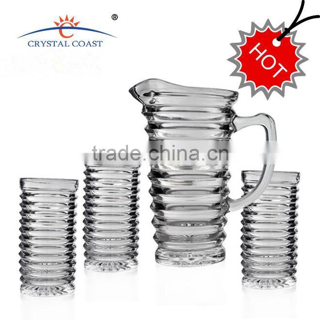 7pcs fancy looking water pitcher china pitcher drinking glass factory