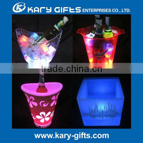 waterproof pe led illuminated light champagne cooler
