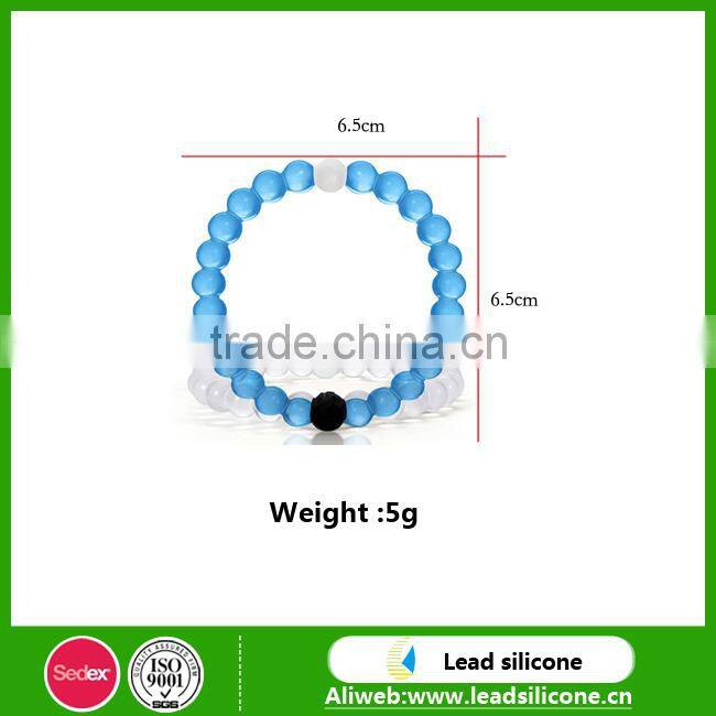 Female Favorite Fshion Jewelry Silicone Spiky Bead Bracelets/Cheap Custom Silicone Bracelets