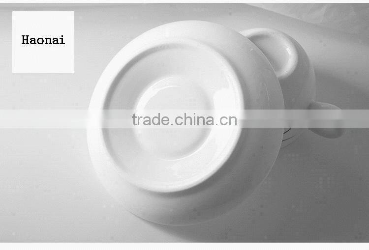 Haonai new style high quality new bone china coffee cup and saucer