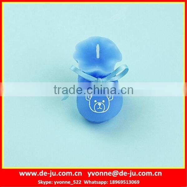 Blue Baby Sock Shaped Flameless Advent Candles For Sale