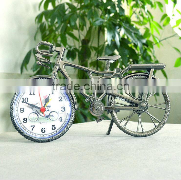 Classic Europen Alarm Clock With Bicycle Shape,Retro Style with Bike Outline