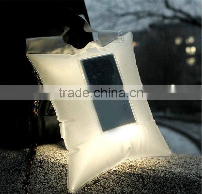 Fashion Solar Outdoor Light Portable Waterproof Folding Inflatable tent Camping lantern Emergency lamp