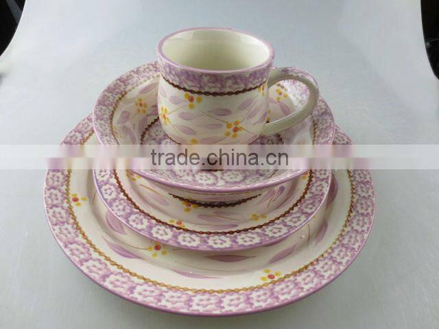 16 pcs color-glazed dinner set