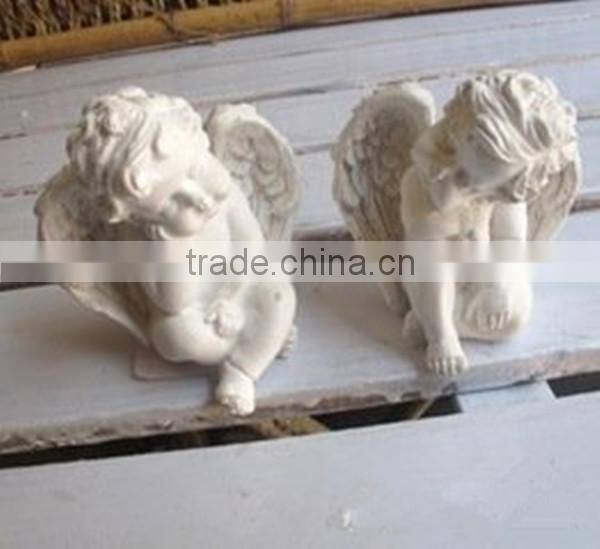 The resin little white sleeping angel sculpture