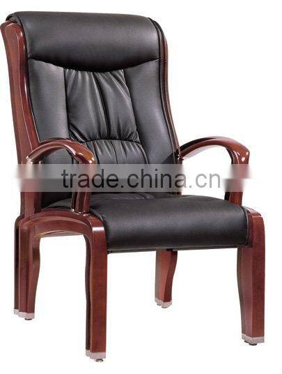Chinese leather wooden frame chair