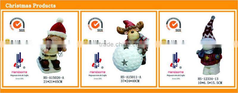 8 Inch Led Christmas Village Houses Resin For Home Decoration