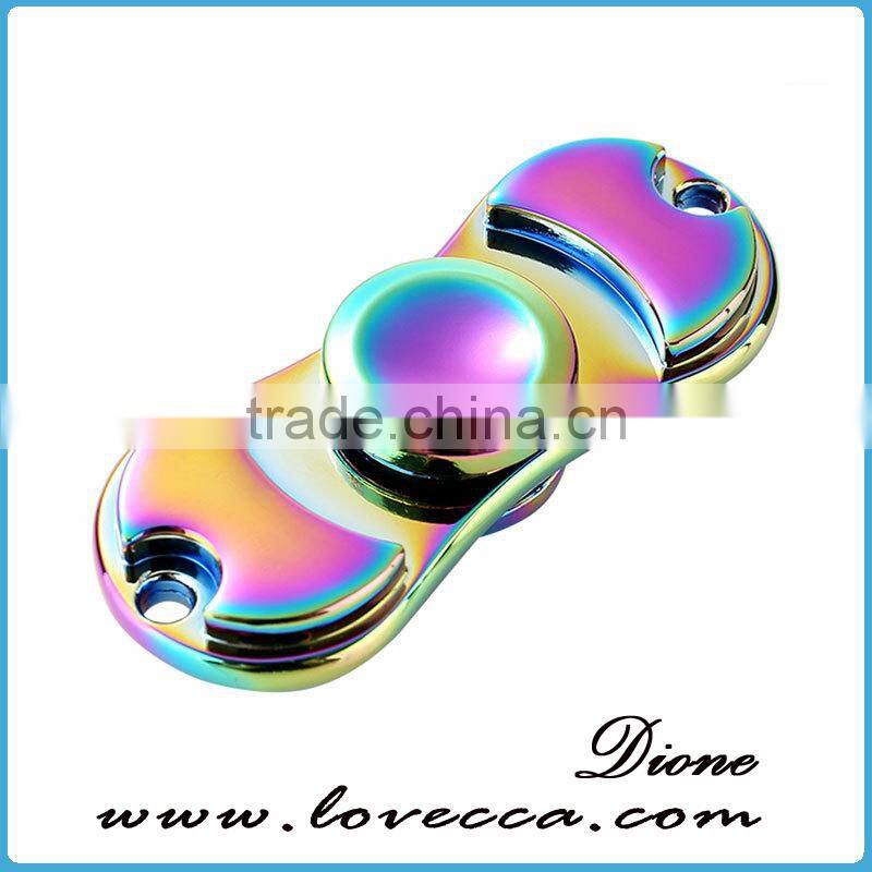 Rainbow colors relieve stress hand spinner aluminum metal fidget spinner