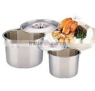 Stainless steel food storage bowl set with covers