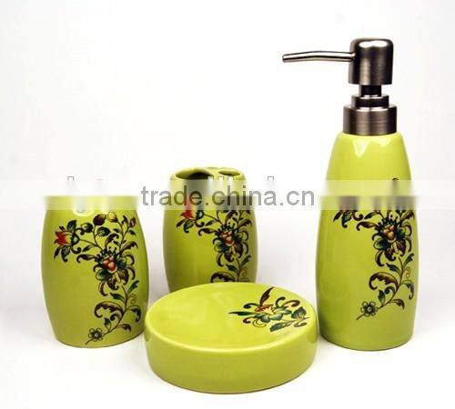 ceramic porcelain bathroom accessories set,ceramic bathroom set,ceramic bathroom accessory,ceramic bath set