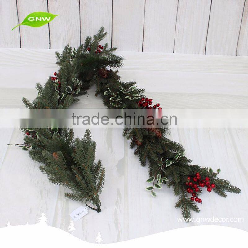 GNW CHGR-1607013 Customized Promotional Wholesale green artificial christmas garland