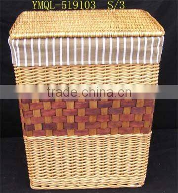 large rectangular wicker laundry baskets