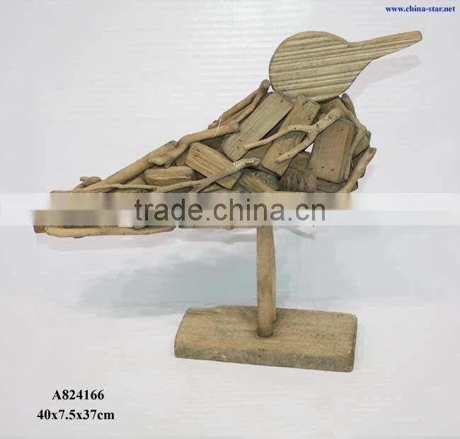 carved wood animal bird decoration